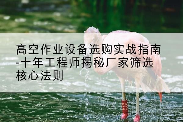 郸城剪叉式升降机厂家-高空作业设备选购实战指南-十年工程师揭秘厂家筛选核心法则