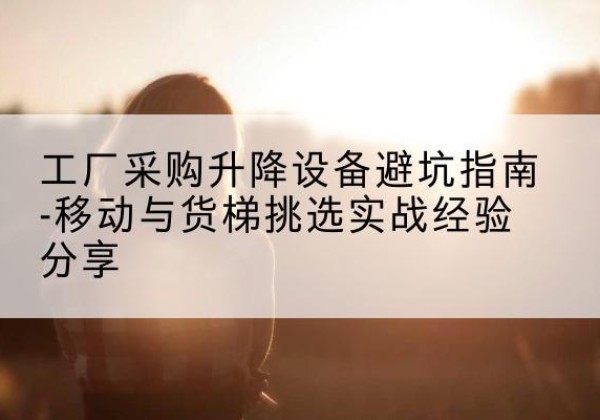 郸城移动式升降机怎么选-工厂采购升降设备避坑指南-移动与货梯挑选实战经验分享