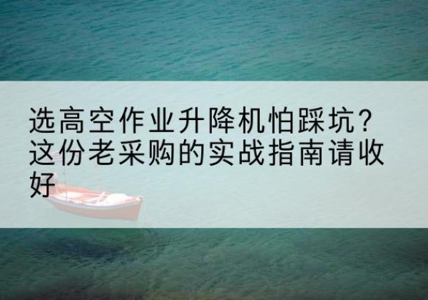 郸城高空作业升降机厂家推荐-选高空作业升降机怕踩坑？这份老采购的实战指南请收好